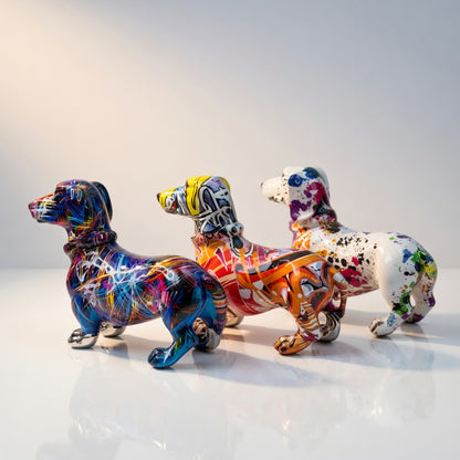 Colorful French Bulldog Statue Home Decor